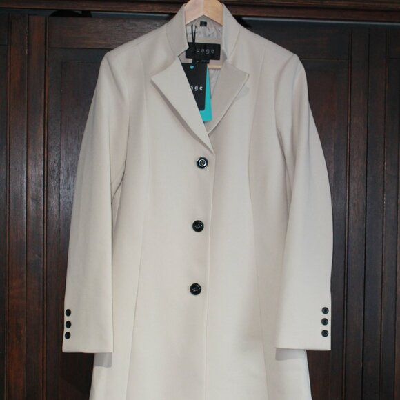 nuage cream thigh length jacket - Picture 1 of 4